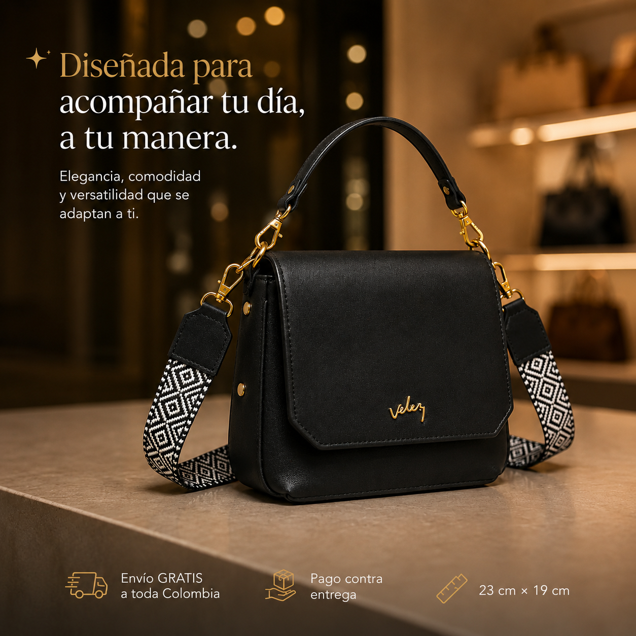 Bolso Carriel Vélez de Cuero Legítimo - Lanzamiento Exclusivo Con 80% de Descuento🎁