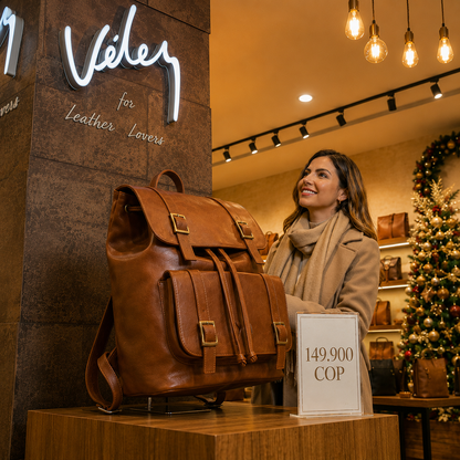 🎁 Últimas Unidades | Morral Vélez Cuero Legítimo 80% OFF Solo por Hoy
