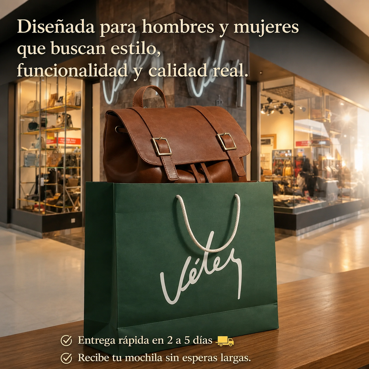 🎁 Últimas Unidades | Morral Vélez Cuero Legítimo 80% OFF Solo por Hoy