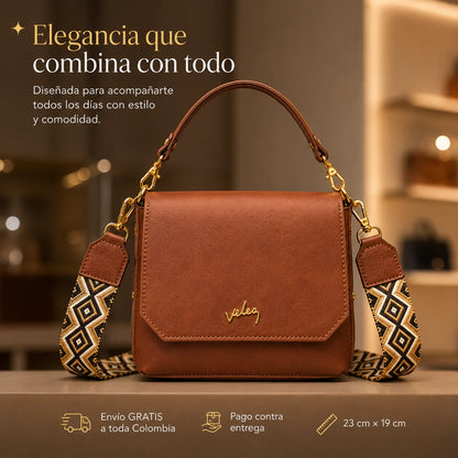 Bolso Carriel Vélez de Cuero Legítimo - Lanzamiento Exclusivo Con 80% de Descuento🎁